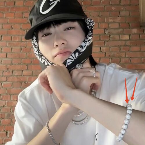 NCT127 郑正玹 JaeHyun 同款弹力绳闪钻手链圈饰品
