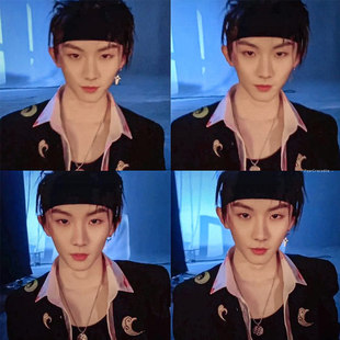 时代少年团马嘉祺同款菱星耳环耳夹有无耳洞都可戴钛钢男女潮饰品