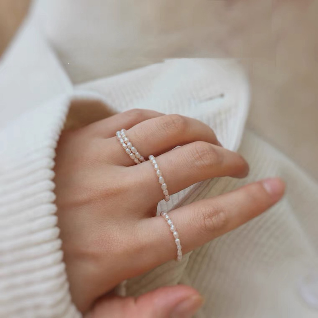 纯手工定制小珍珠戒指极小2mm天然淡水小珍珠戒指戒子叠带美国,饰品/流行首饰/时尚饰品新,戒指/指环,淘宝优惠券,粉丝福利购,淘宝优惠卷