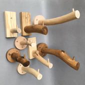 创意装 店壁挂墙上展示架实木单钩复古货架吊架支撑 饰树枝挂钩服装