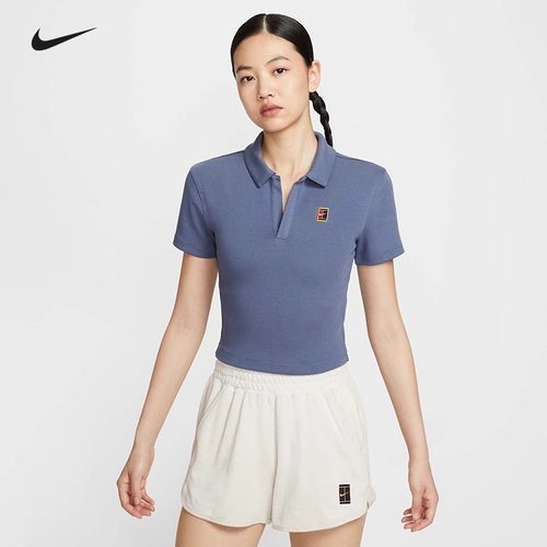 Nike耐克网球服25新女子温网短款POLO衫运动上衣快干透气HJ8993