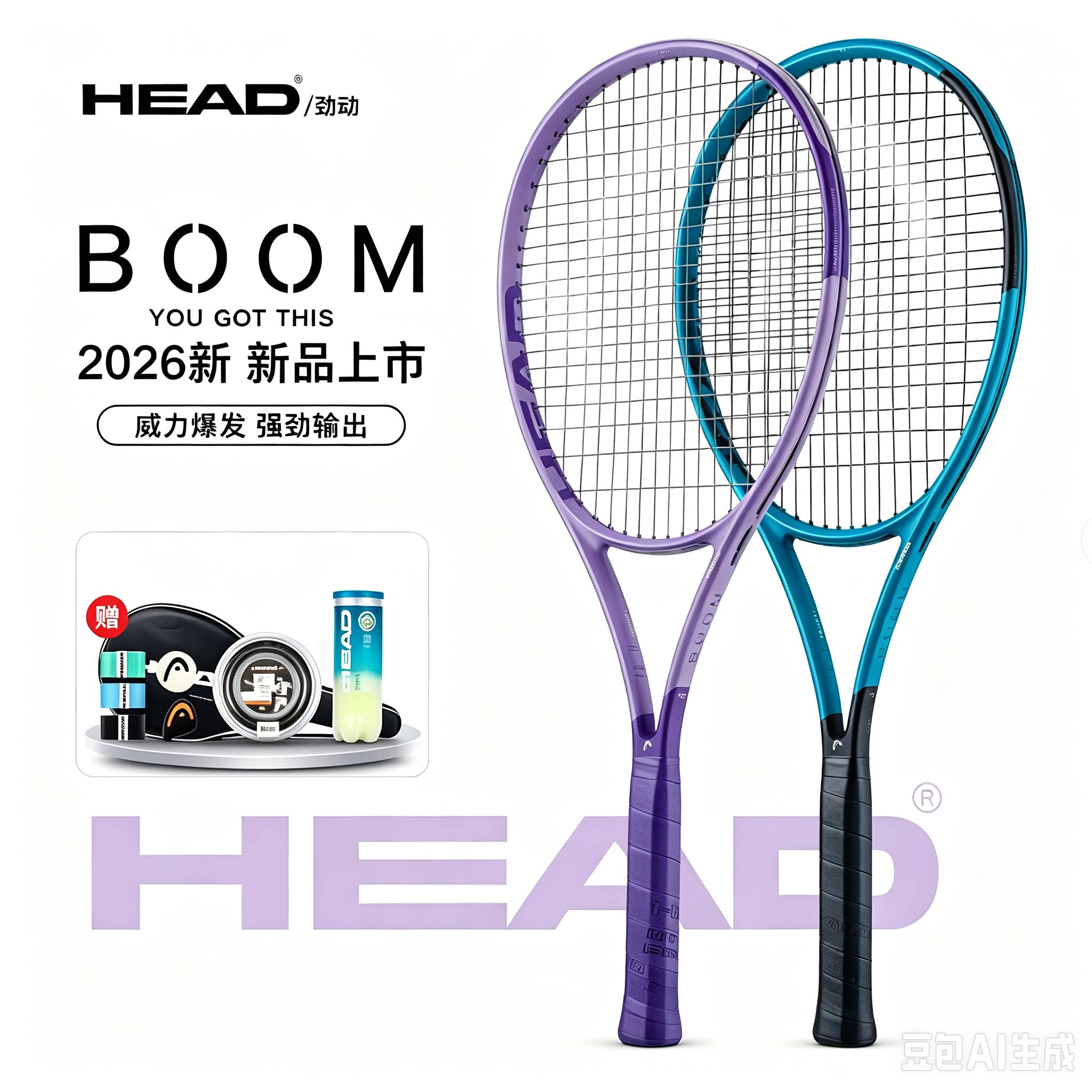 海德2026年新款网球拍boom图片