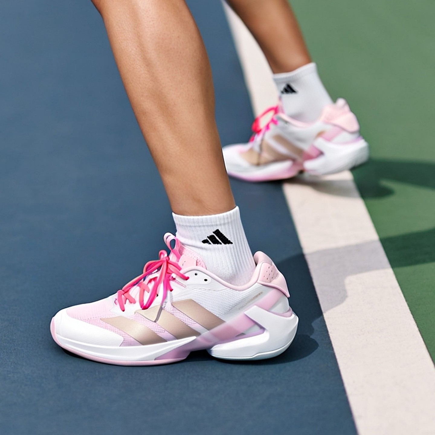 Adidas阿迪达斯网球鞋女25新款专业运动鞋Ubersonic 5 JP7313,运动鞋new,网球鞋,淘宝优惠券,粉丝福利购,淘宝优惠卷