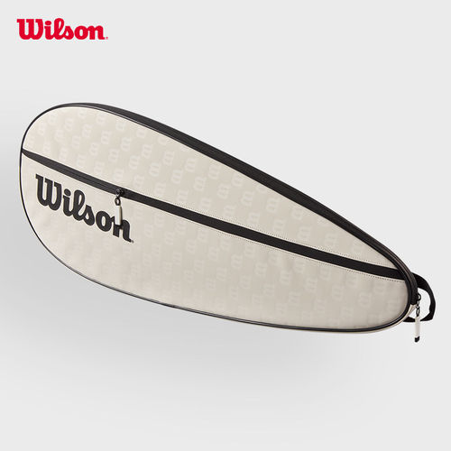 Wilson威尔胜正品纯色简约复古白PROSTAFF系列单只装专业网球拍套