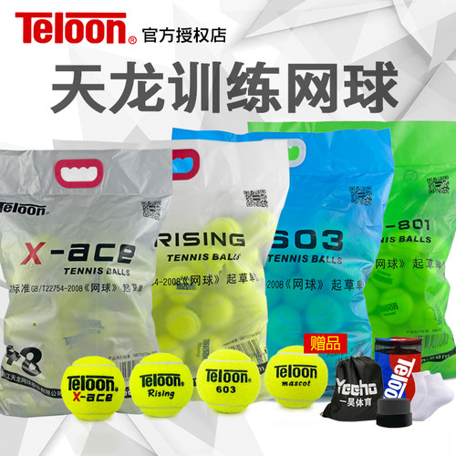 天龙网球训练球袋装801复活rising603发球机用球成人多球练习球
