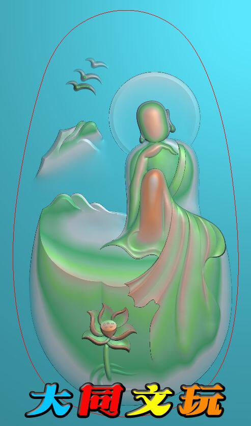 电脑雕刻图 精雕图 浮雕图 灰度图 JDP BMP 玉雕抽象悟道5