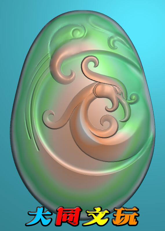 电脑雕刻图 精雕图 浮雕图 灰度图 jdp bmp 玉雕仿古挂件凤