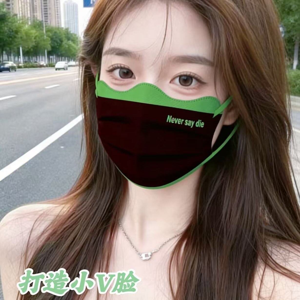 新款蝶形撞色高颜值男女口罩一次性炫酷黑色口罩独立装网红潮款