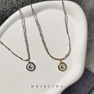MEIRLINC 气质情侣 原创不对称撞色小众设计高级感ins新款 百搭法式