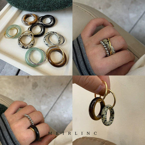 MEIRLINC 交错 原创小众独特高级感法式复古设计新款中性ins个性