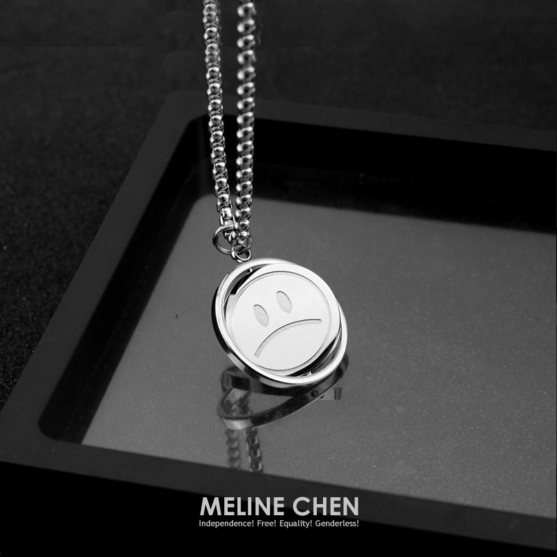 meline 悲喜人生 创意旋转笑脸哭脸双面个性潮酷ins嘻哈设计感