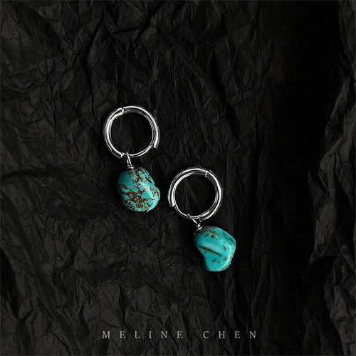 MEIRLINC 创意小众设计师款蓝绿色高级感国潮ins嘻哈个性男女