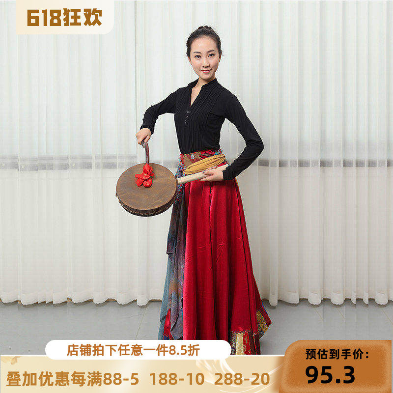 舞研依库成人藏族舞蹈热巴鼓