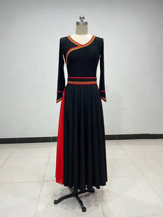 蒙古族舞蹈服装女练功服演出练习上衣大摆裙民族民间舞艺术艺考