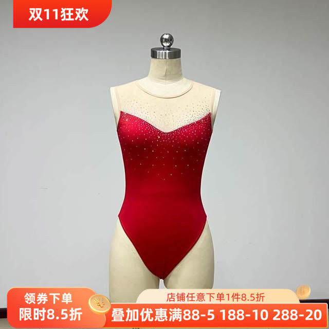舞研依库芭蕾舞体操服女贴钻连体