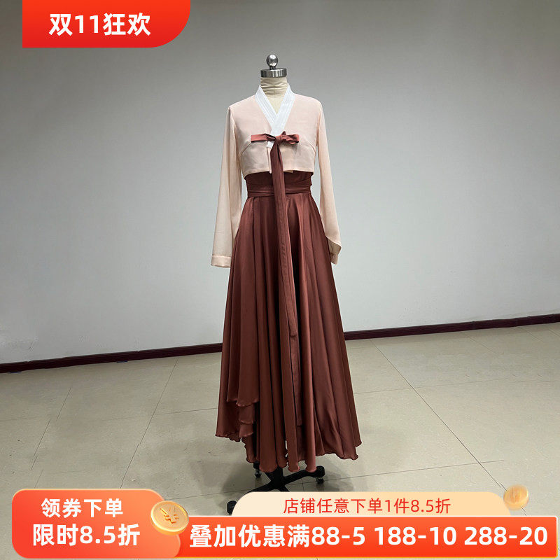 舞研依库北舞朝鲜族舞蹈服装练功服女套装民间舞表演演出裙基训班