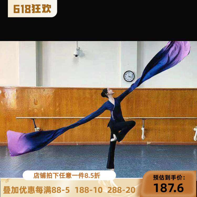北舞同款身韵巡礼袖舞蹁跹水袖服装表演演出集训练功服翩袖甩袖舞
