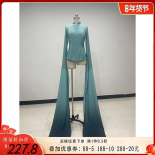 古典舞服女水袖舞蹈练功服上衣甩袖翩袖舞表演演出集训班服民族装