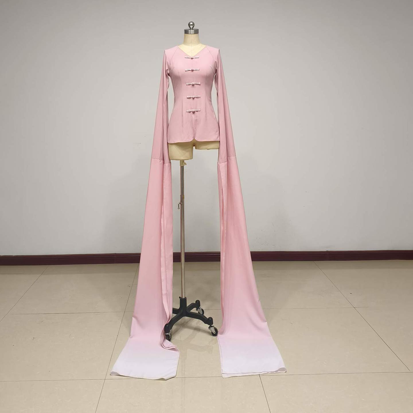 舞研依库古典舞水袖排扣练功服