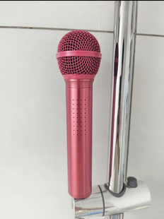 新款麦克风造型花洒麦克风淋浴头喷头 航空铝合金材质金属质感