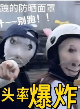 夏季户外防晒面罩搞怪龙图搞笑表情包头套整蛊礼物cos摩托车骑行