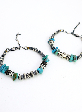 男女通用925银松石原创设计手链