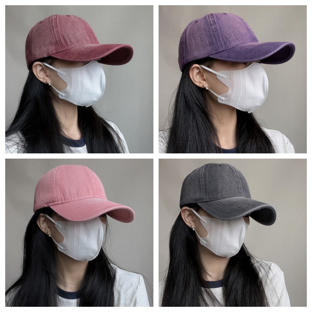 代小婵水洗牛仔棒球逛街休闲