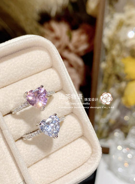 简约设计宝石少女心戒指