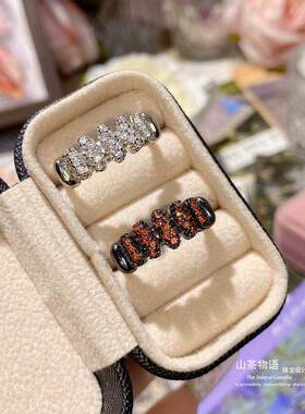 潮流镀黑金褶皱暗黑个性开口戒指