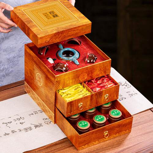茶叶礼盒装铁观音金骏眉小种送长辈礼品伴手礼直播供货红茶
