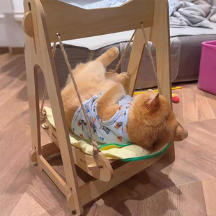 猫吊床猫窝宠物躺椅四季 猫床猫咪秋千摇椅夏季 通用小猫吊篮离地床