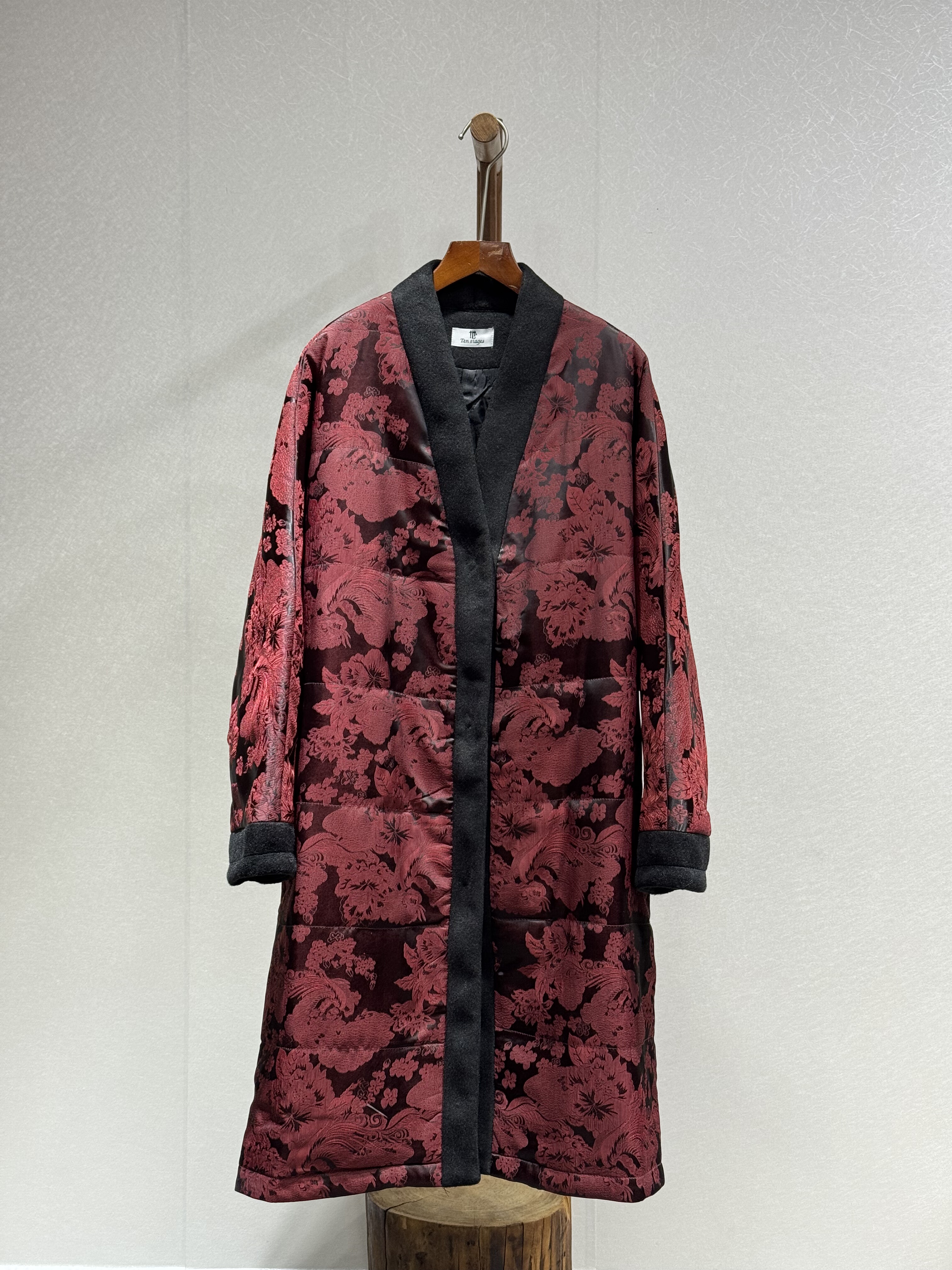 原创设计 重磅提花 时尚百搭休闲大牌中长款棉服75688