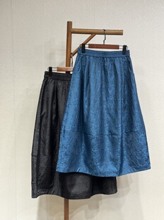 百搭气质淑女半身裙8662 玫瑰花时尚 小众设计 重磅立体提花