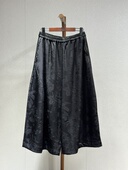 小众设计 1125 气质百搭秋冬休闲抓绒裙裤 重磅重缎提花 时尚