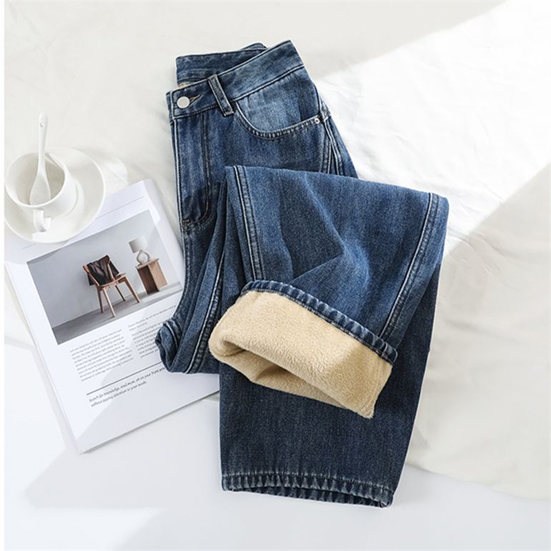 复古弯刀阔腿牛仔裤女百搭拖地裤