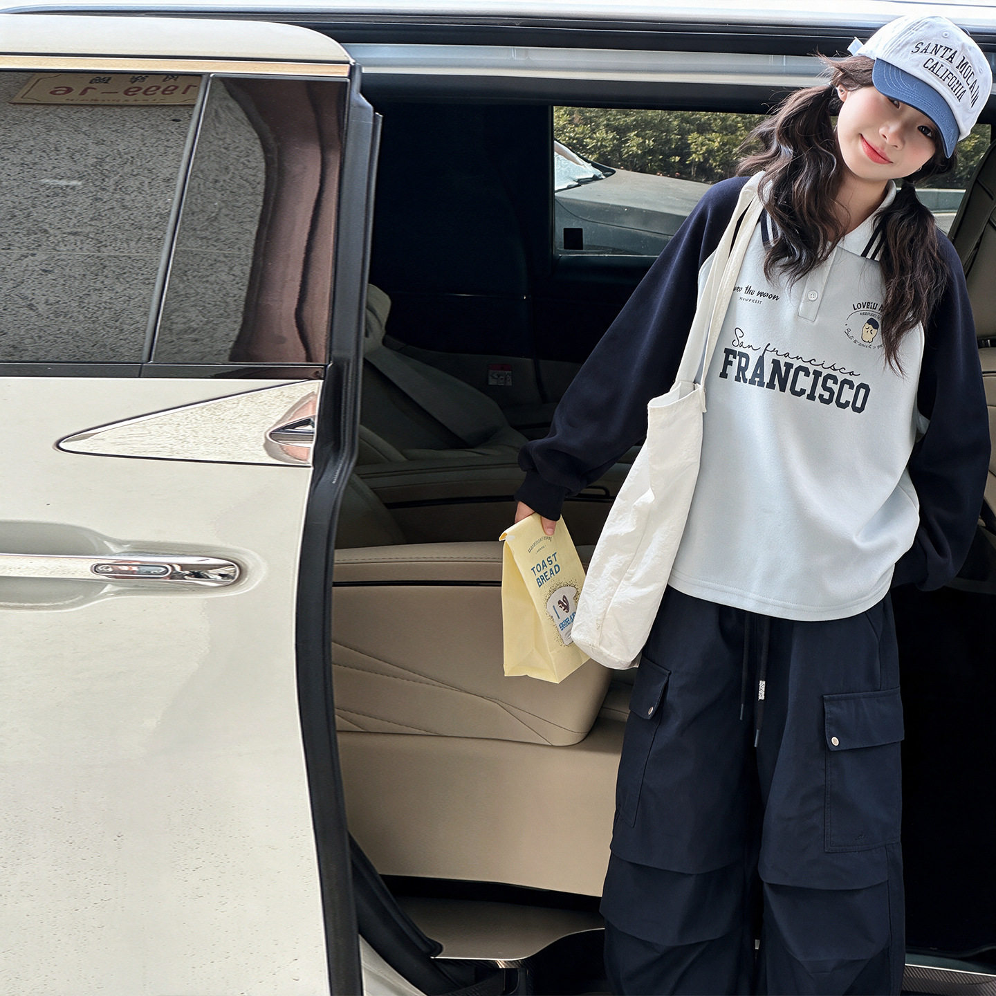 女大童春秋学院风POLO卫衣套装