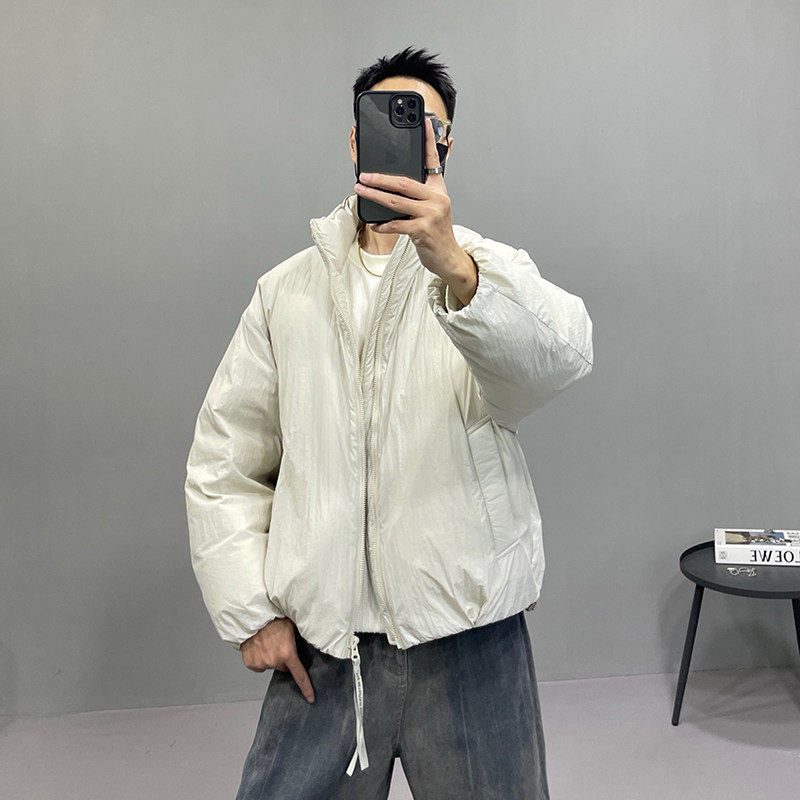 大风车冬季轻盈保暖纯色立领羽绒服男潮牌简约休闲90白鸭绒外套