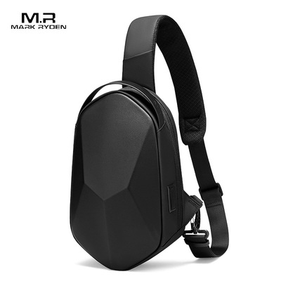 Mark Ryden新款斜跨胸包黑色男士挎包立体个性单肩包休闲时尚