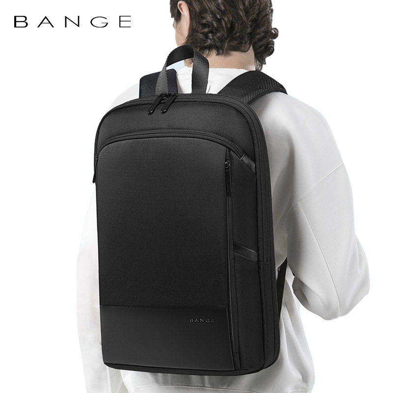 BANGE男士双肩包防水商务休闲超薄旅行电脑背包可扩容backpack