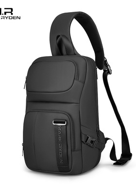 MARK RYDEN跨境新品胸包大容量14寸斜挎包男士时尚商务休闲单肩