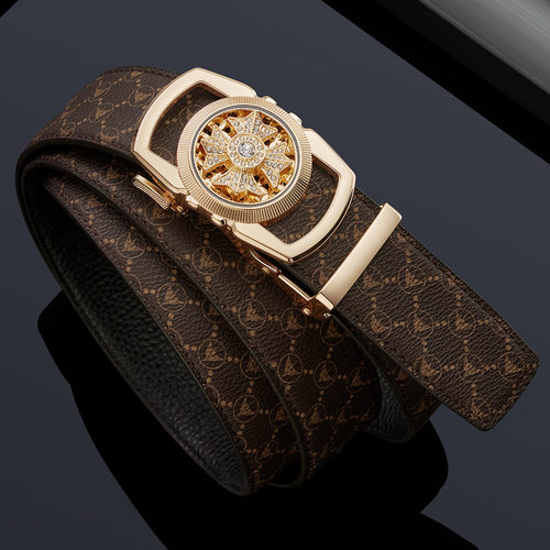 英皇保罗皮带男士感真皮新款时来运转自动扣商务百搭男士腰带