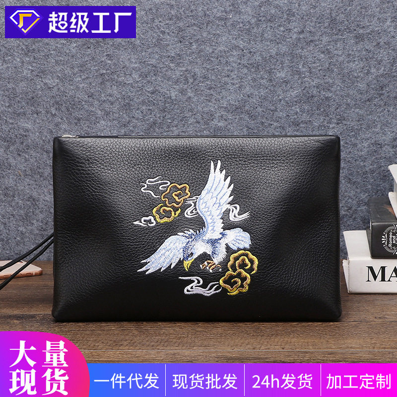 手包男真皮头层牛皮品牌手拿包手提夹包男士手抓包软皮信封包男