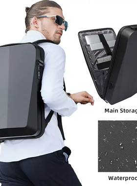 BANGE男士双肩包硬壳休闲电脑背包潮流炫酷电竞背包男女backpack