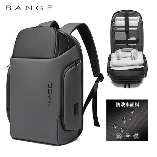 BANGE新款商务通勤背包大容量双肩包男士防水旅行电脑包 backpack