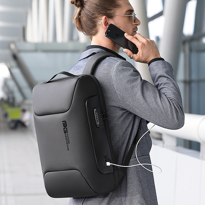 Bange新款背包男防水双肩包男士商务旅行电脑跑车背包backpack