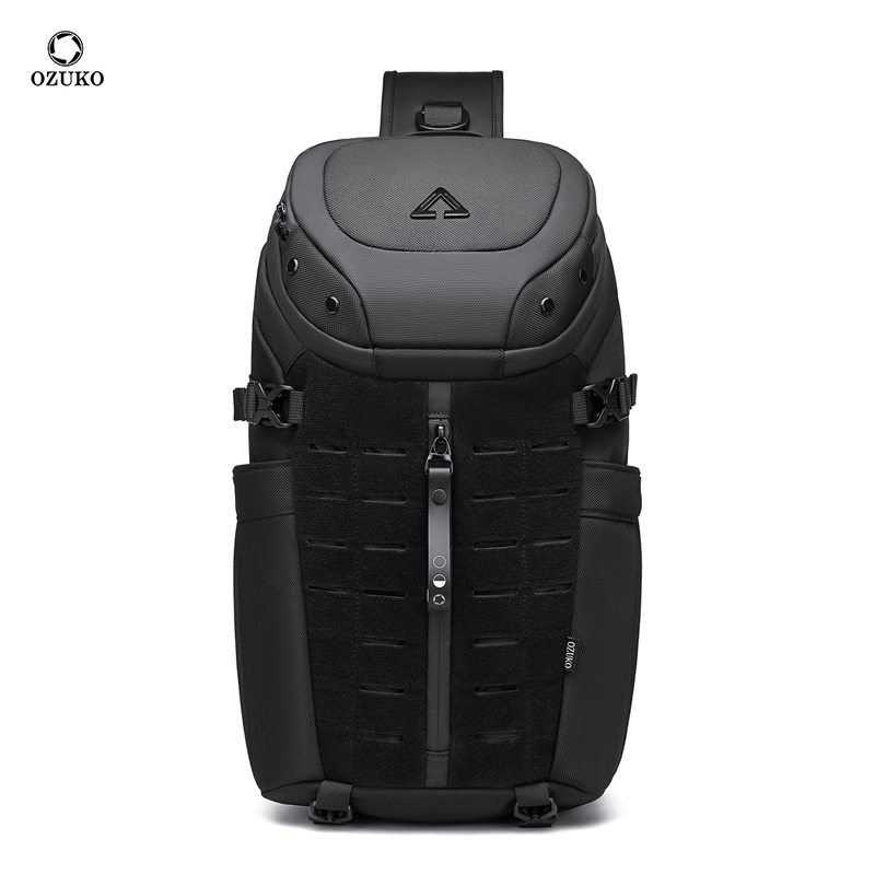 ozuko男士胸包战术单肩包潮牌运动斜挎包户外防水男包新款休闲包,箱包皮具/热销女包/男包,胸包,淘宝优惠券,粉丝福利购,淘宝优惠卷