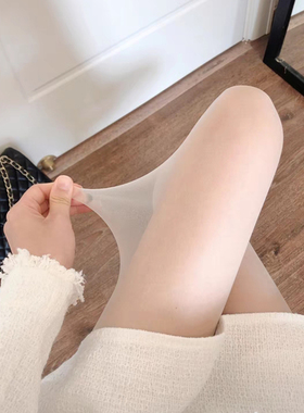 白色丝袜女薄款连裤袜防勾丝夏季美肤袜洛丽塔 奶白色10D打底袜子