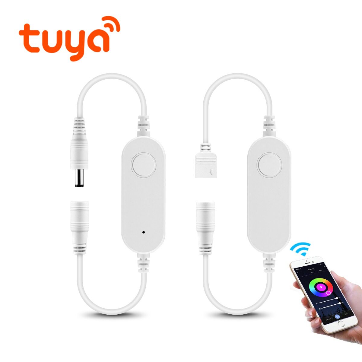 RGB涂鸦灯带控制器 Smart Life WiFi智能控制器带开关可连Alexa