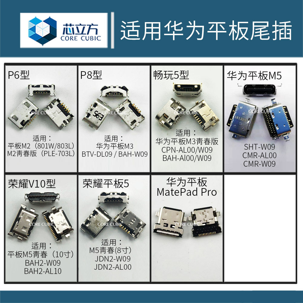 华为平板青春版尾插充电接口