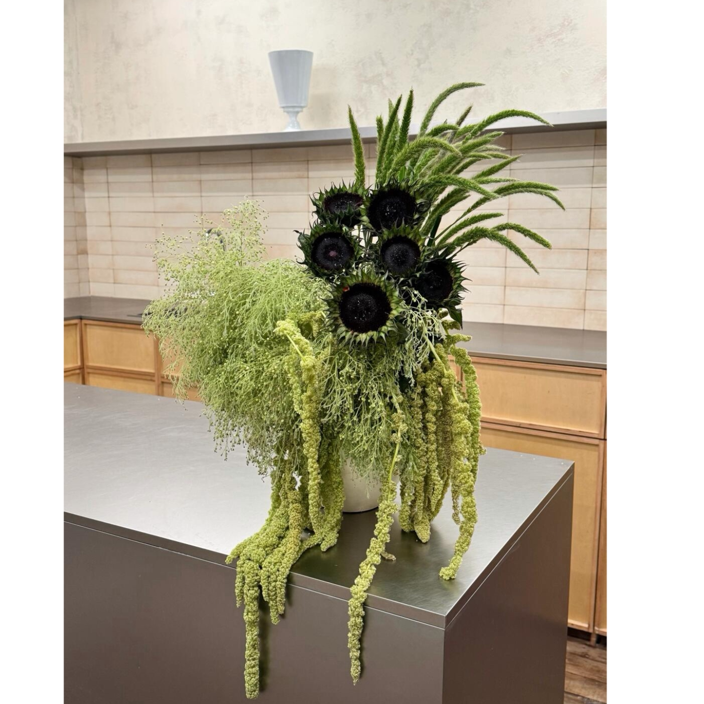 绿色混搭鲜花束瓶插花鲜花家用插花水培真花观赏家居软装展厅装饰